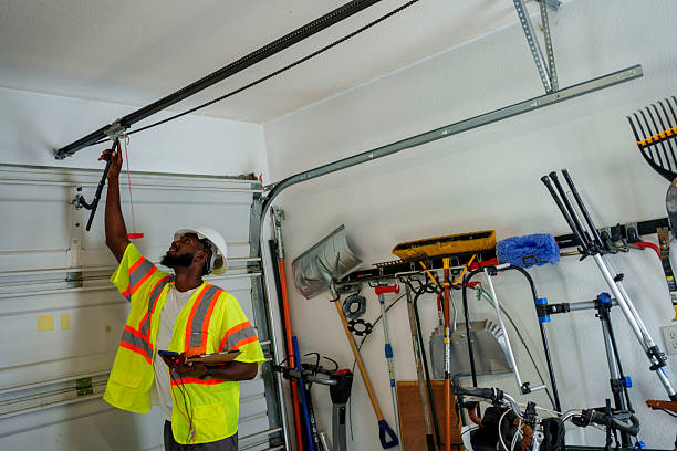 Professional Garage Door Maintenance technician working in North River Shores, FL